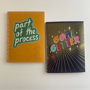 Set of 2 Notebooks (Part of the Process and Goal Getter) - Purple and Yellow